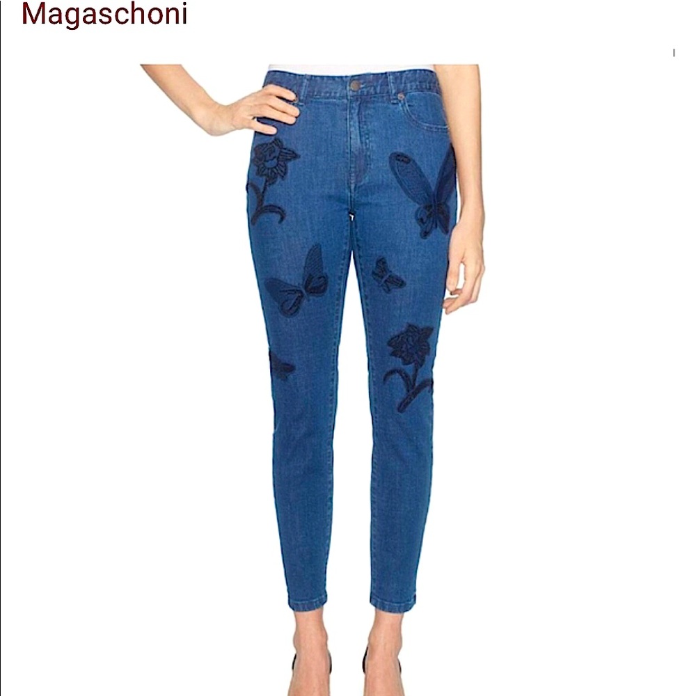 MAGASCHONI Sequin Embroidered Jeans
